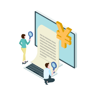 費用に悩む人のイラスト